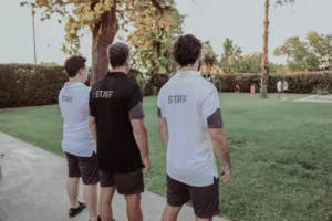 Staff de Villa Delfina durante una jornada de entrenamiento